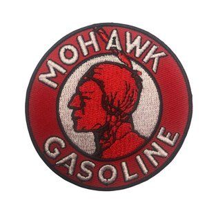 Mohawk Gasoline Patch Patch Embroidered Iron On Sew Badge Indian Motor Oil Gas